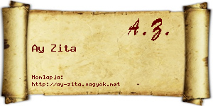 Ay Zita névjegykártya