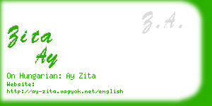 zita ay business card